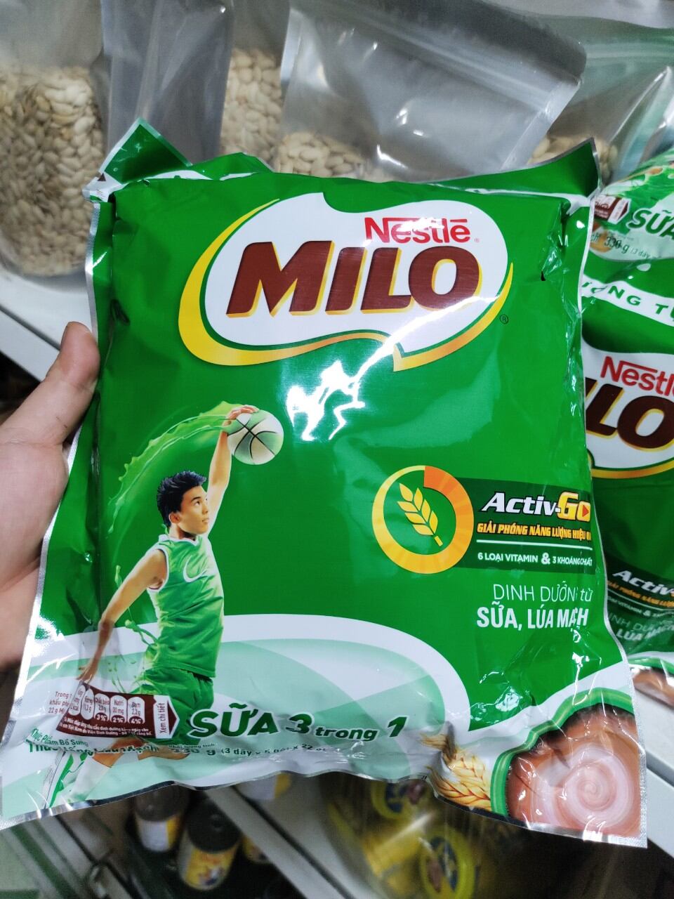 sữa milo dạng túi bột (1 bịch ×15 gói × 22gr)