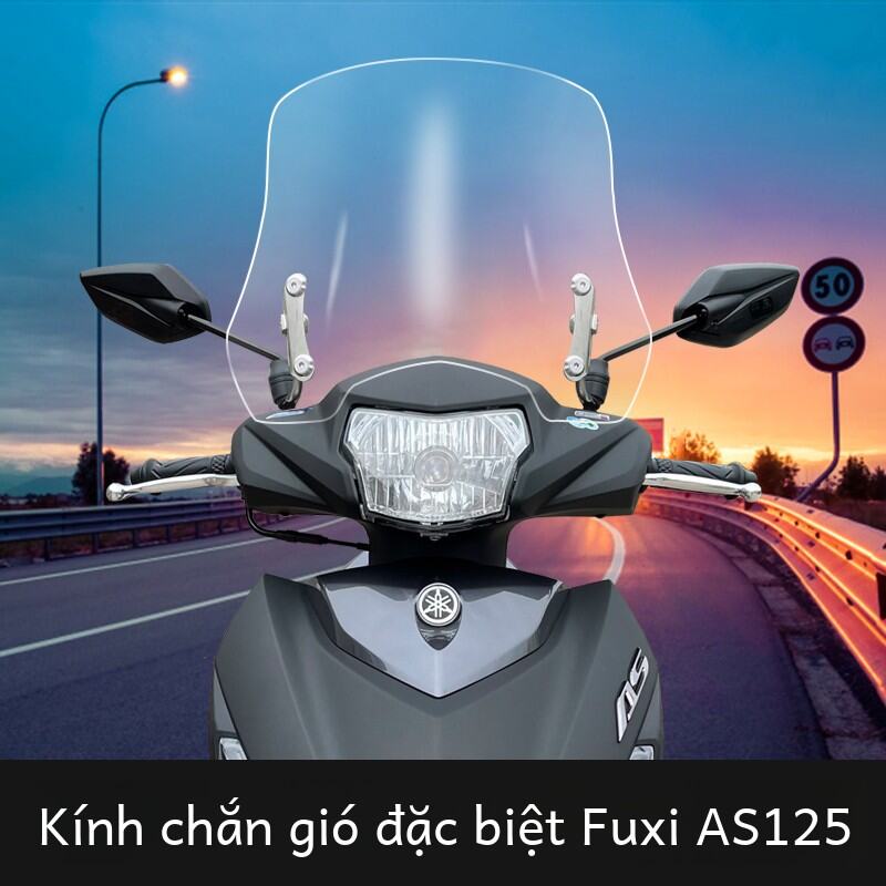 Yamaha Fuxi As125 Sửa Đổi Kính Chắn Gió Xe Máy Đặc Biệt Kính Chắn Gió Phía Trước Nâng Cao Thích Hợp Cho Yamaha Fuxi I125