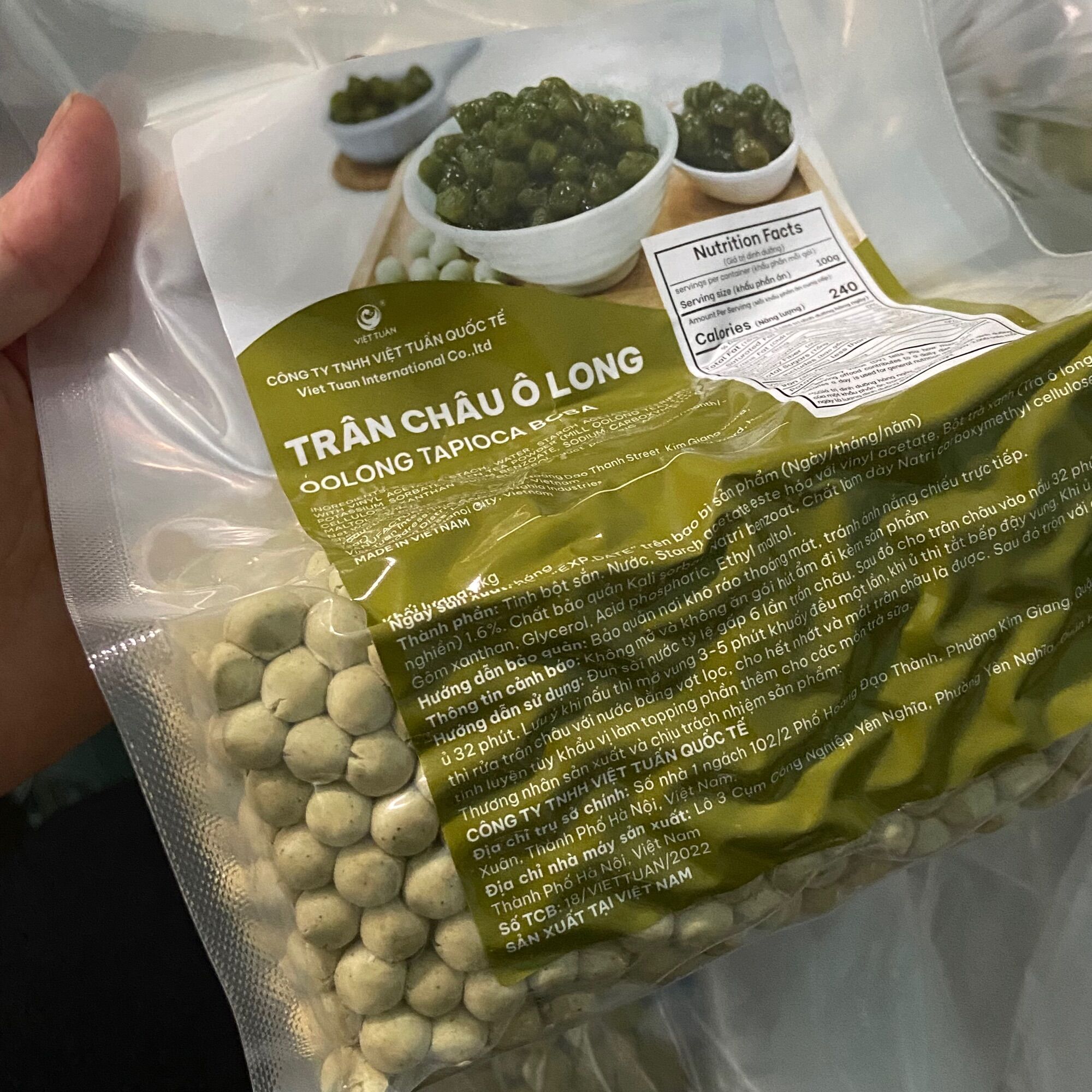 Trân châu ô long việt tuấn đậm vị - gói 1kg