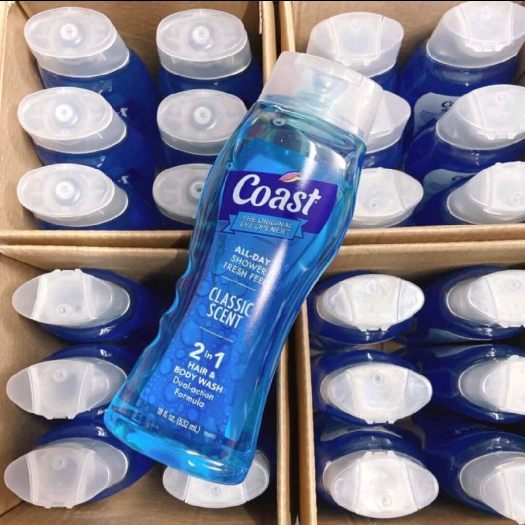 Sữa tắm gội nam Coast 532ml của Mỹ - Mẫu mới