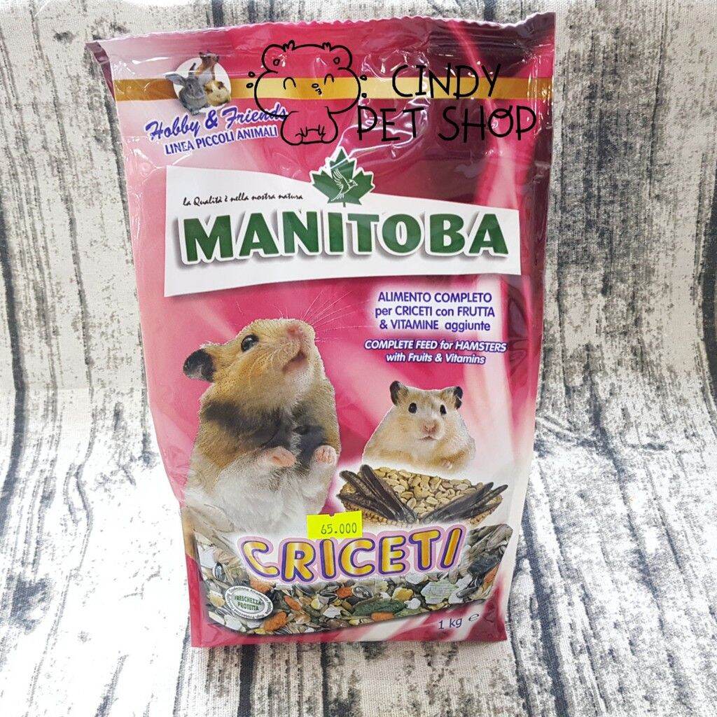 Thức Ăn Dinh Dưỡng Manitoba 1Kg Cho Hamster, Sóc Bông, Sóc Đất, Bọ...