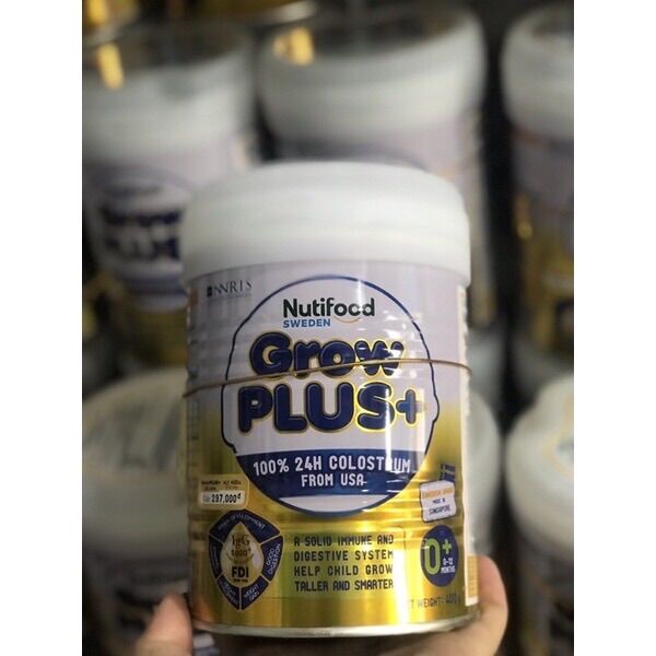 (DATE MỚI) Sữa bột nuti Growplus vàng số 0+ 400g ( SINGAPORE )