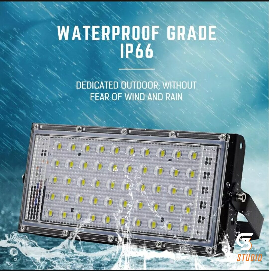 Pha đèn led công suất 50w điện áp 220v chống nước tiêu chuẩn ip66