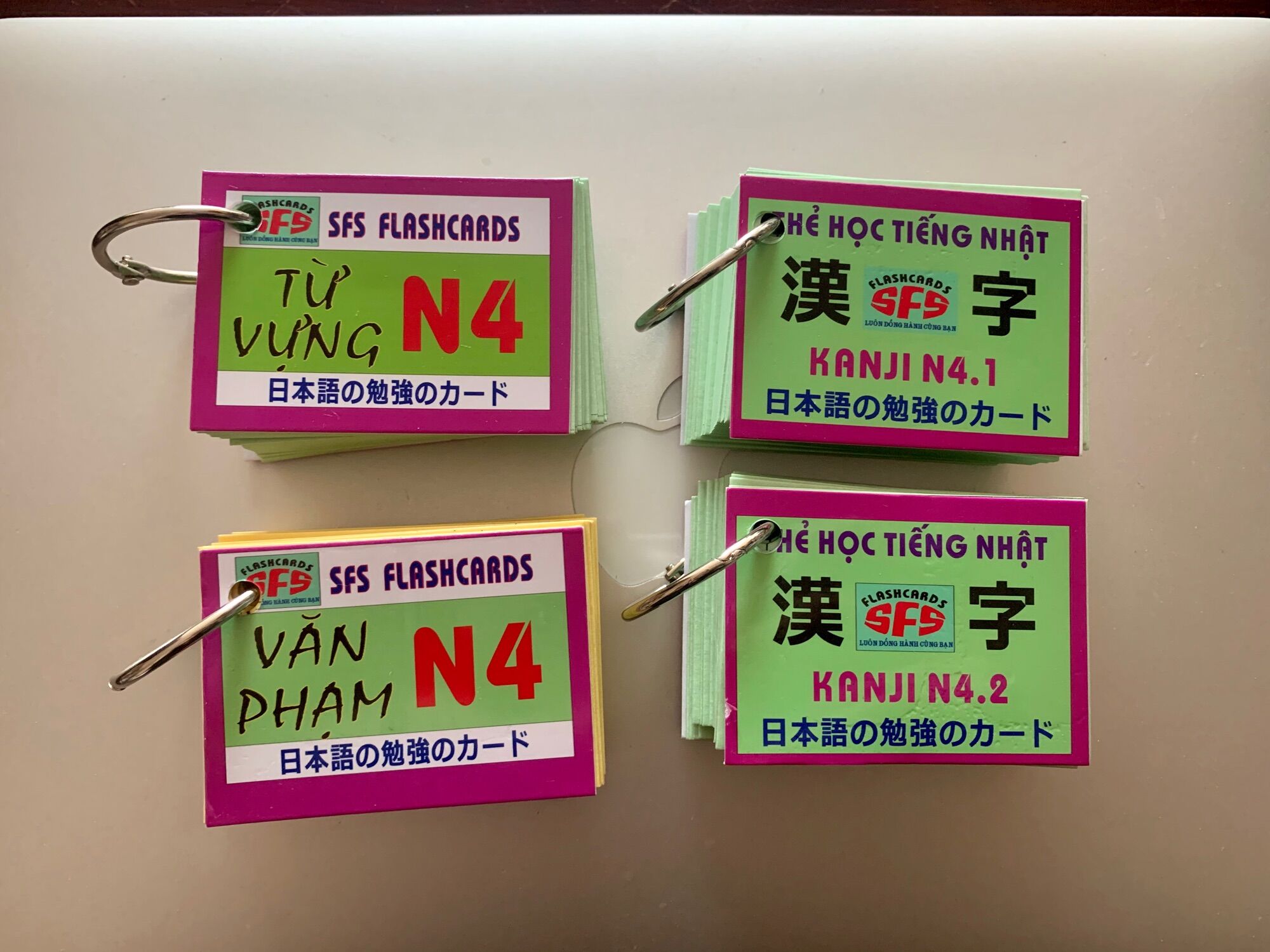 Flashcard N4 - Bộ thẻ học tiếng Nhật N4 có ép plastic chống nước