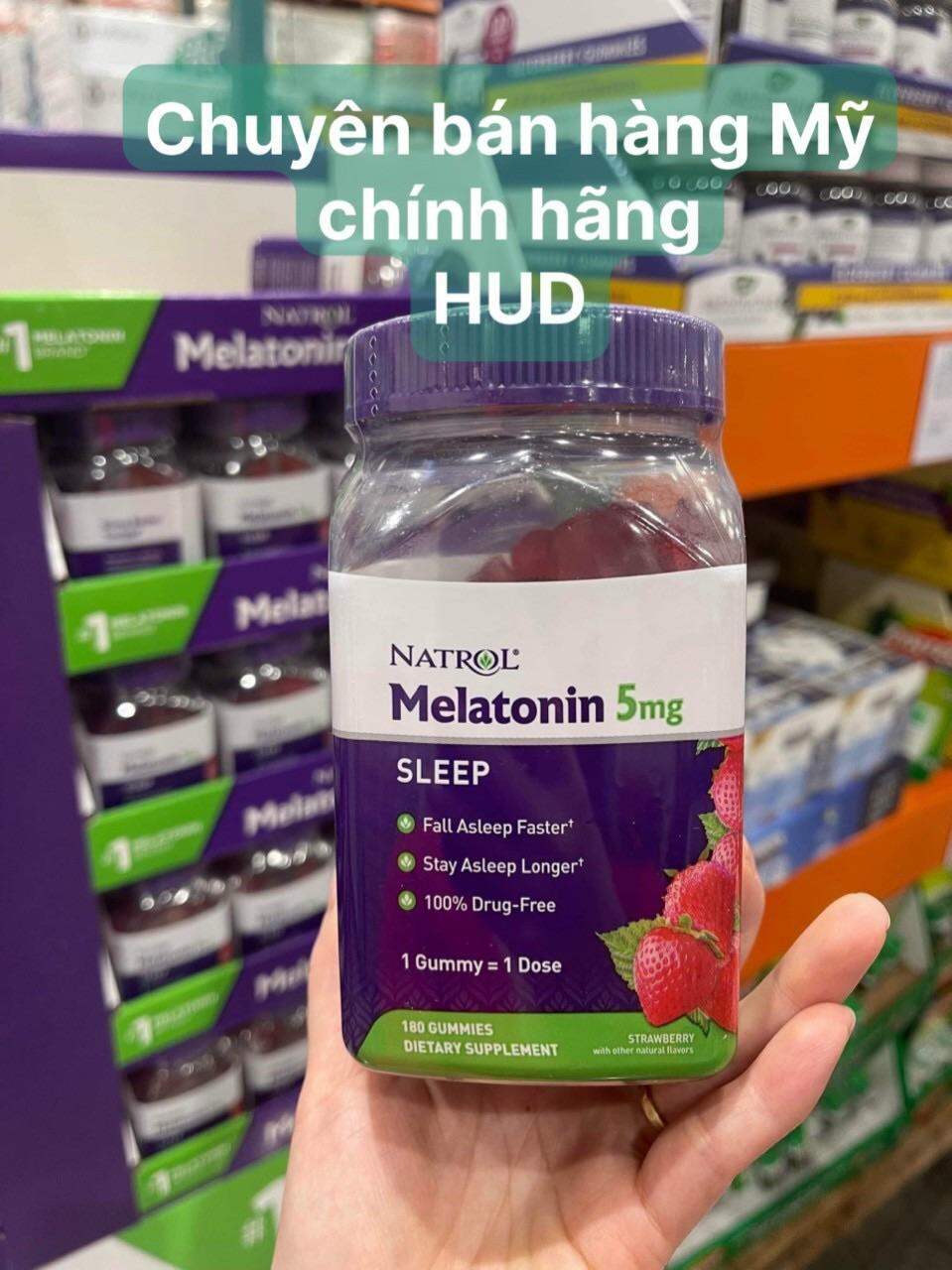 Kẹo ngủ Melatonin Natrol 5mg 180 viên Mỹ
