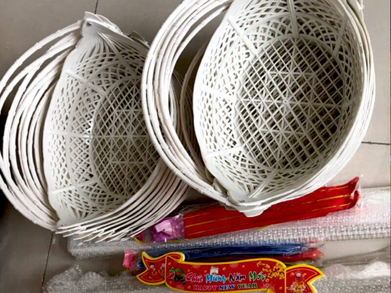 Giỏ nhựa gói quà tết