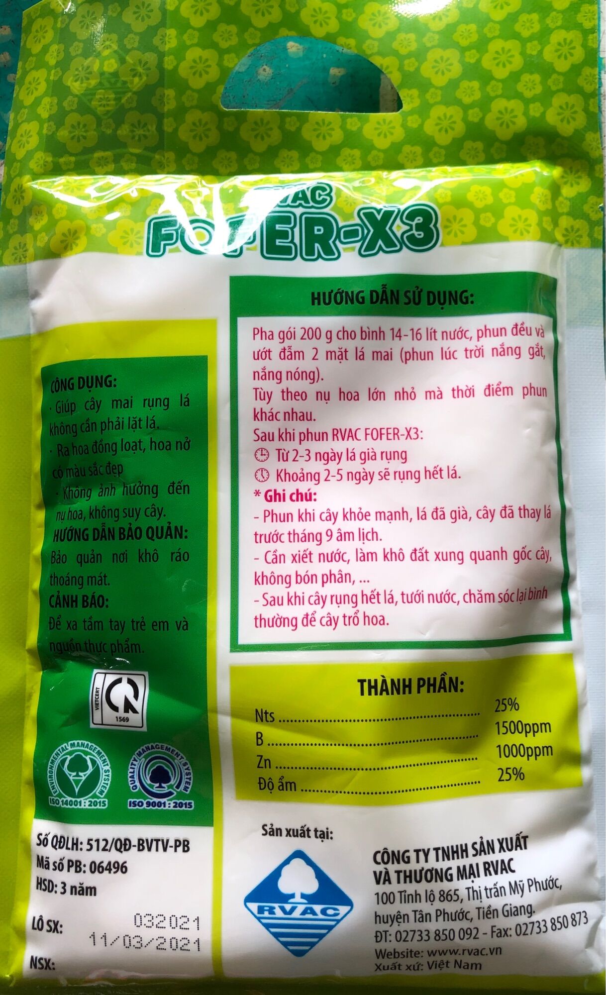 Fofer X3 - Rụng Lá Mai