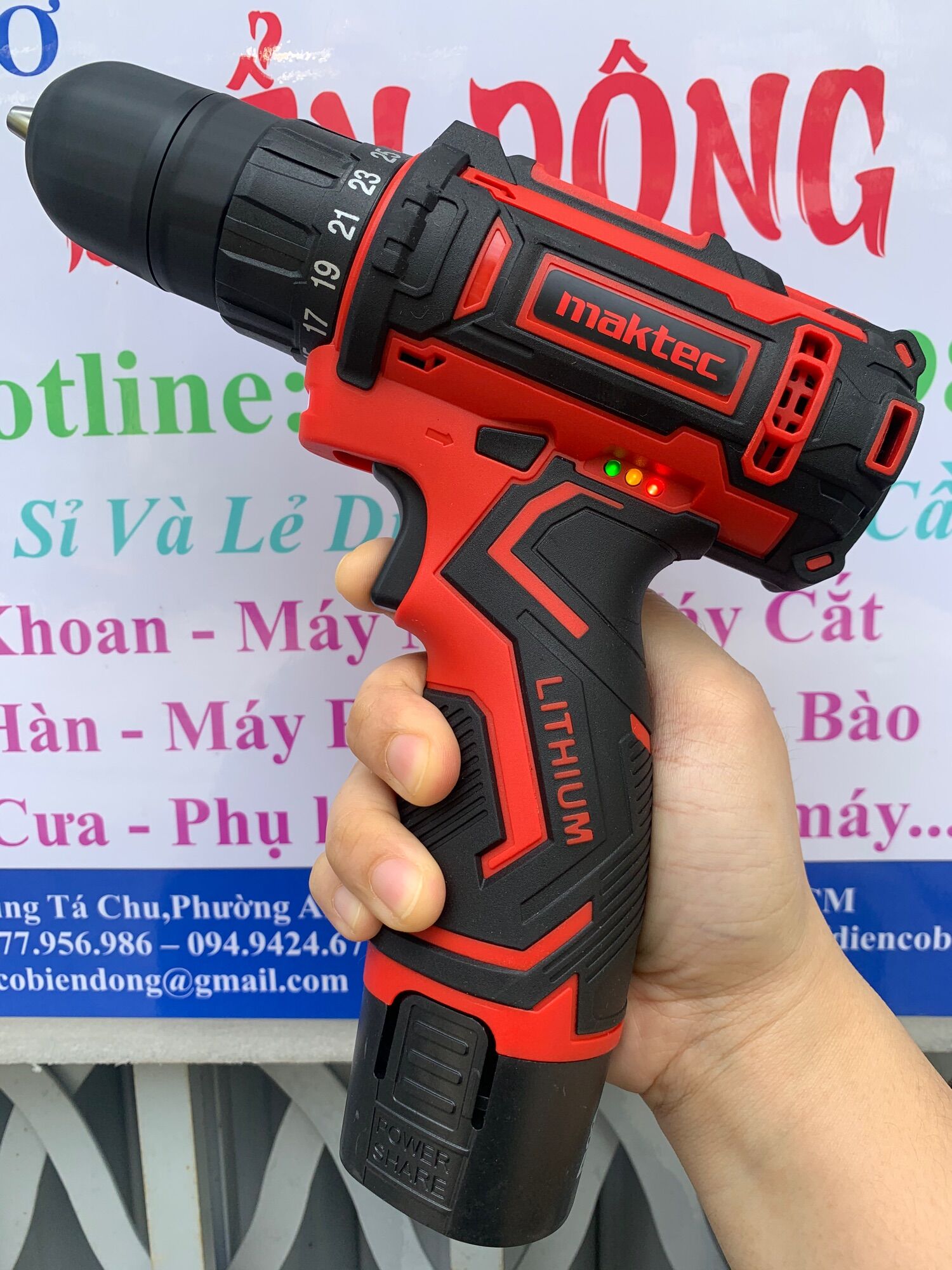Bộ 3 phụ kiện máy khoan pin MAKTEC 12V khoan sắt gỗ tôn bắt vít