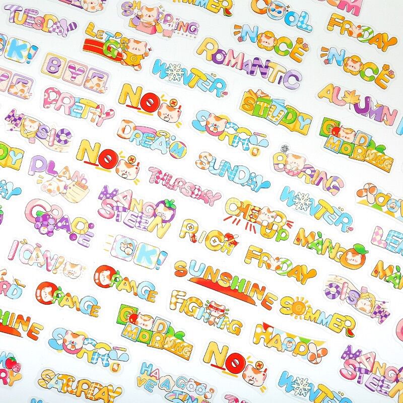 Túi 45 sticker chữ siêu xinh