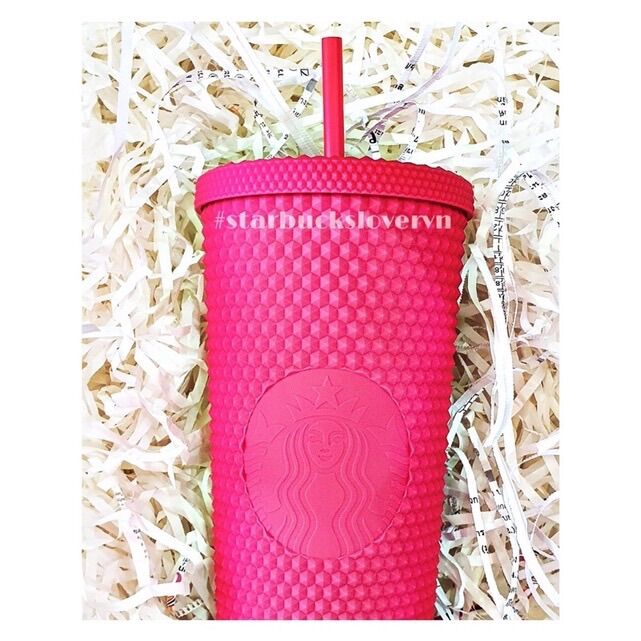 Ly STARBUCKS PINK RUBY BLING STUDDED