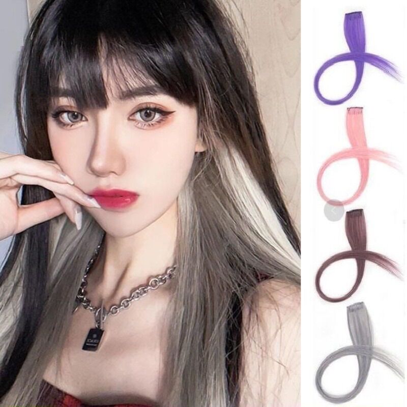 Tóc giả kẹp Highlight nhiều màu cá tính cho nữ
