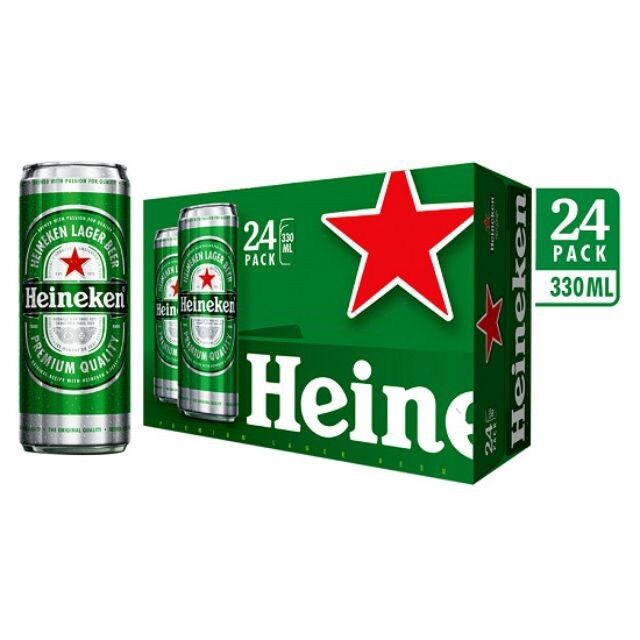 Thùng bia Heineken xanh 24 lon 330ml