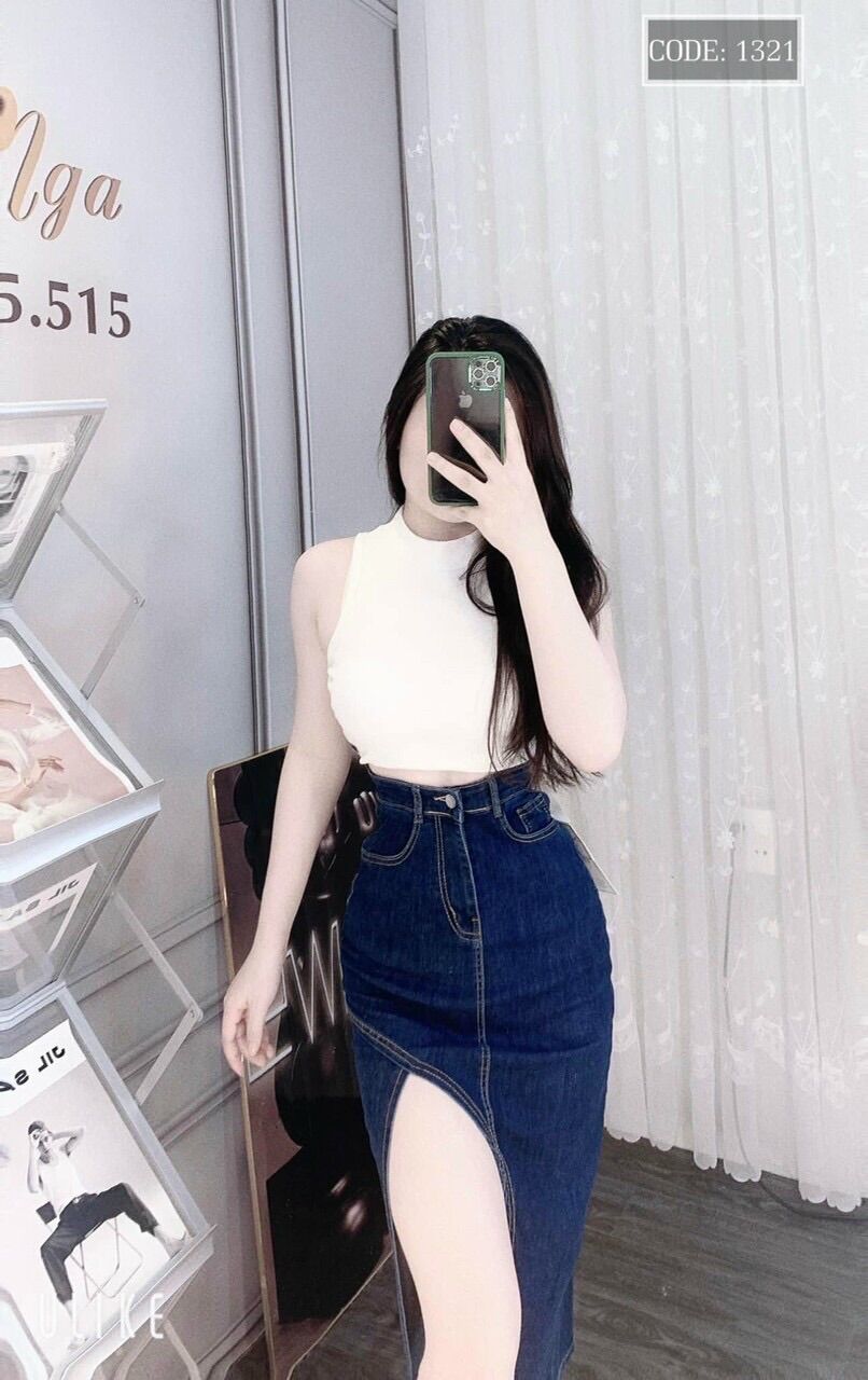 CHÂN VÁY JEAN HÀNG ĐẸP CHUẨN SHOP