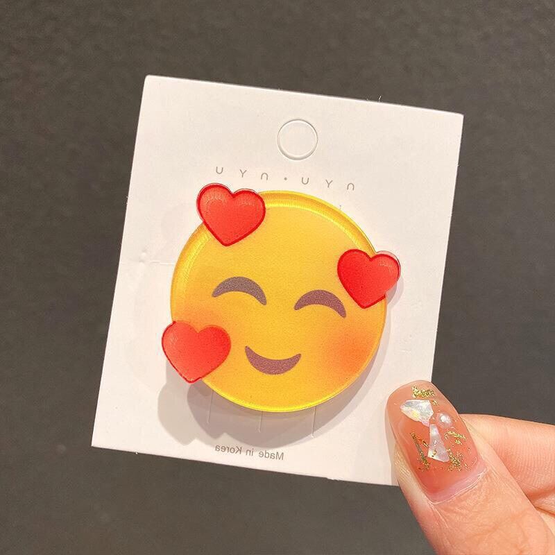 KẸP MÁI CẢM XÚC EMOJI ĐỔ MỒ HÔI TỨC GIẬN NGỘ NGHĨNH IDOL HÀN QUỐC - NUNAM SHOP