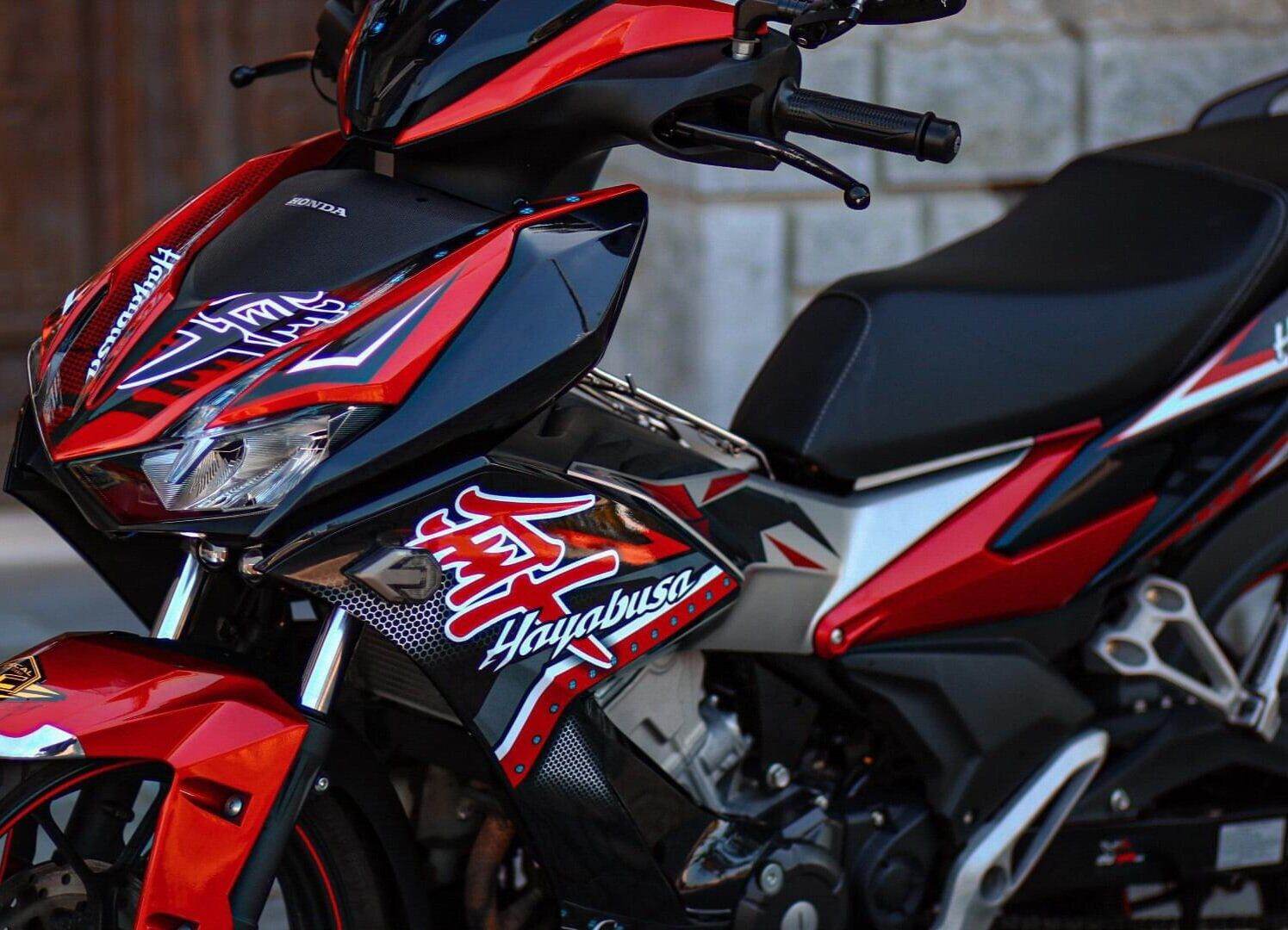 [HCM]Tem dán xe WinnerX  Tem hayabusa tem rời dán xe đỏ đen