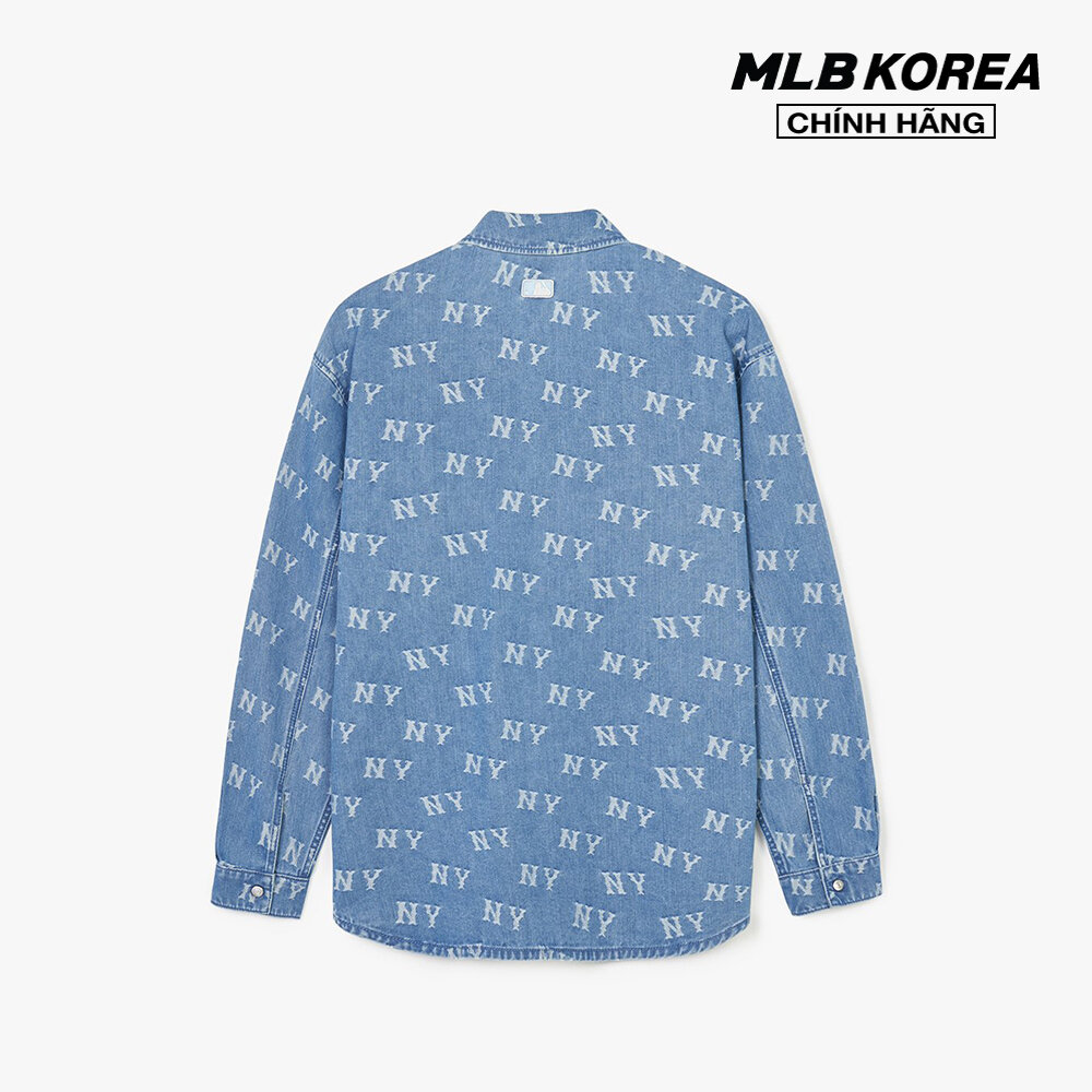 MLB - Áo sơ mi denim unisex Classic Monogram Jacquard 3ADRM0141-50BLL