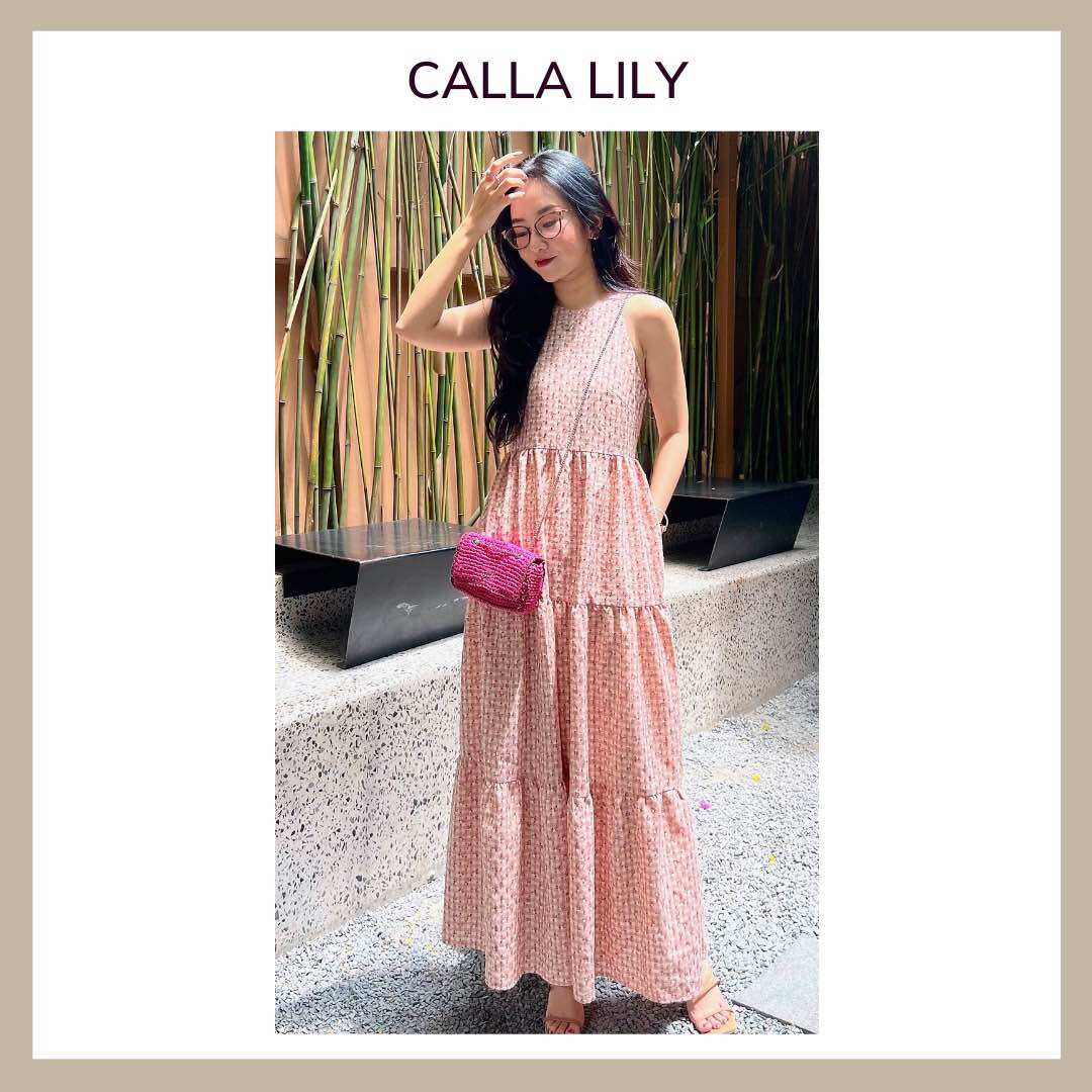 Calla Lily - Đầm cổ yếm ba tầng Moca Dress