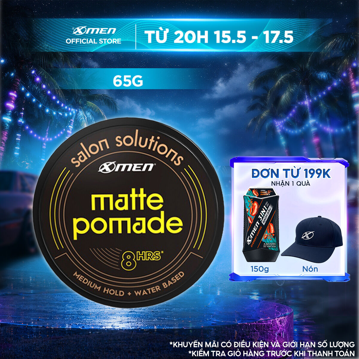 Sáp Matte Pomade Xmen Salon Solutions 65g