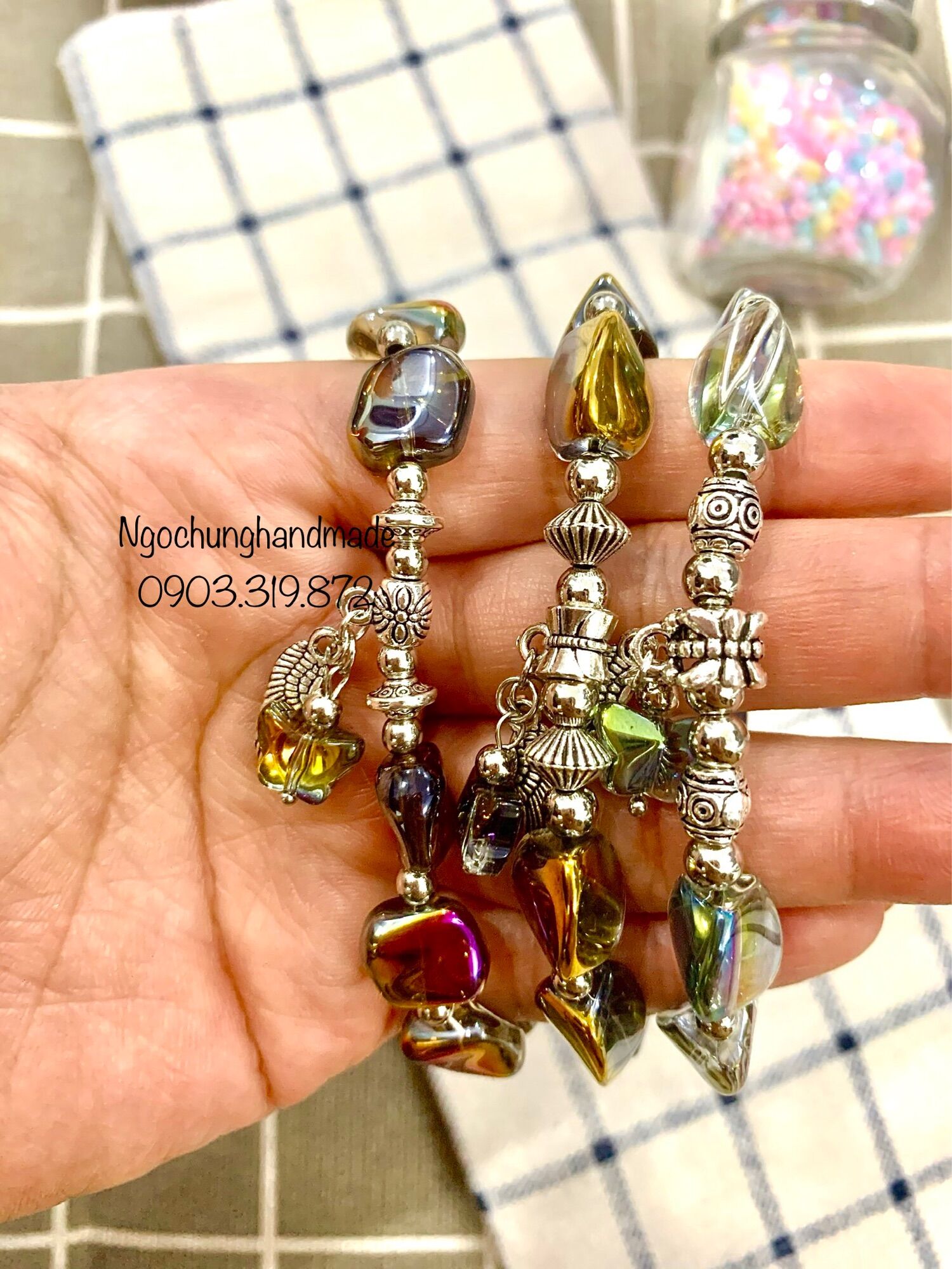 Vòng tay hạt thủy tinh cao cấp