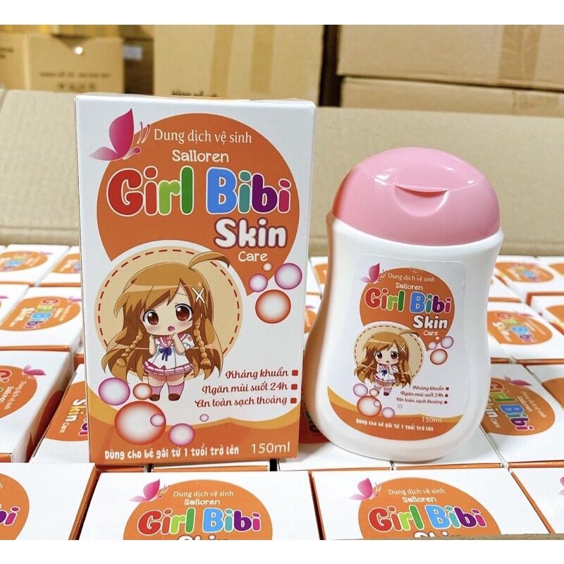 Dung dịch vệ sinh trẻ em dành cho bé gái từ 1 tuổi Salloren Girl BIBI SKIN Care chiết xuất từ tự nhi