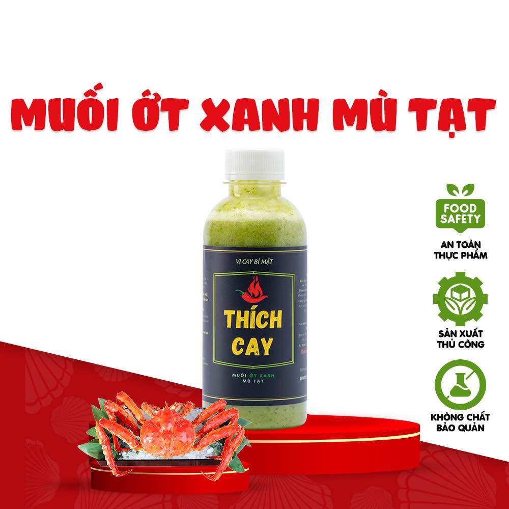 Nước Chấm Muối Ớt Xanh Mù Tạt - Thích Cay