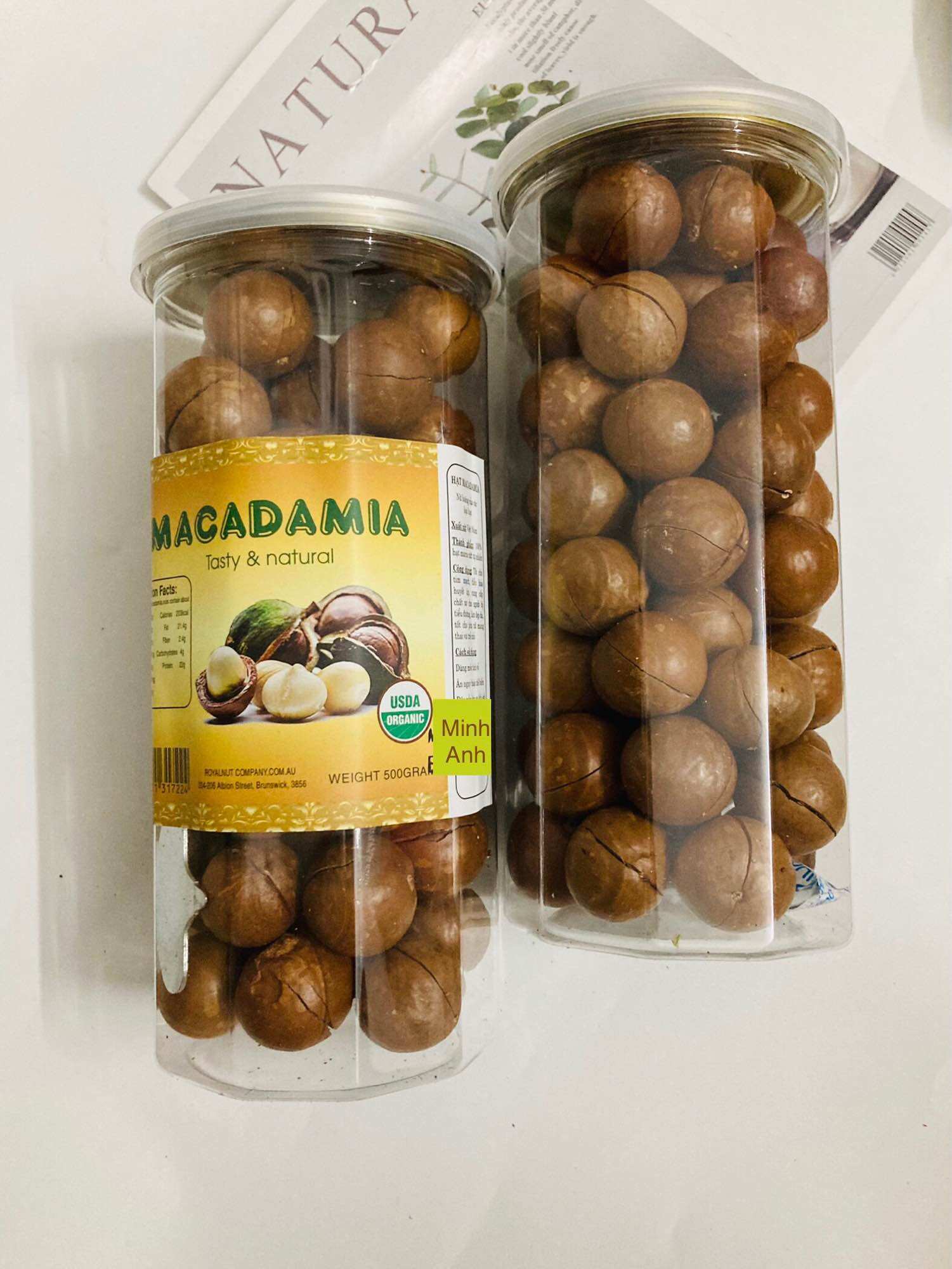 Hạt macca Đắc Lắc nứt vỏ nhân trắng thơm 500g