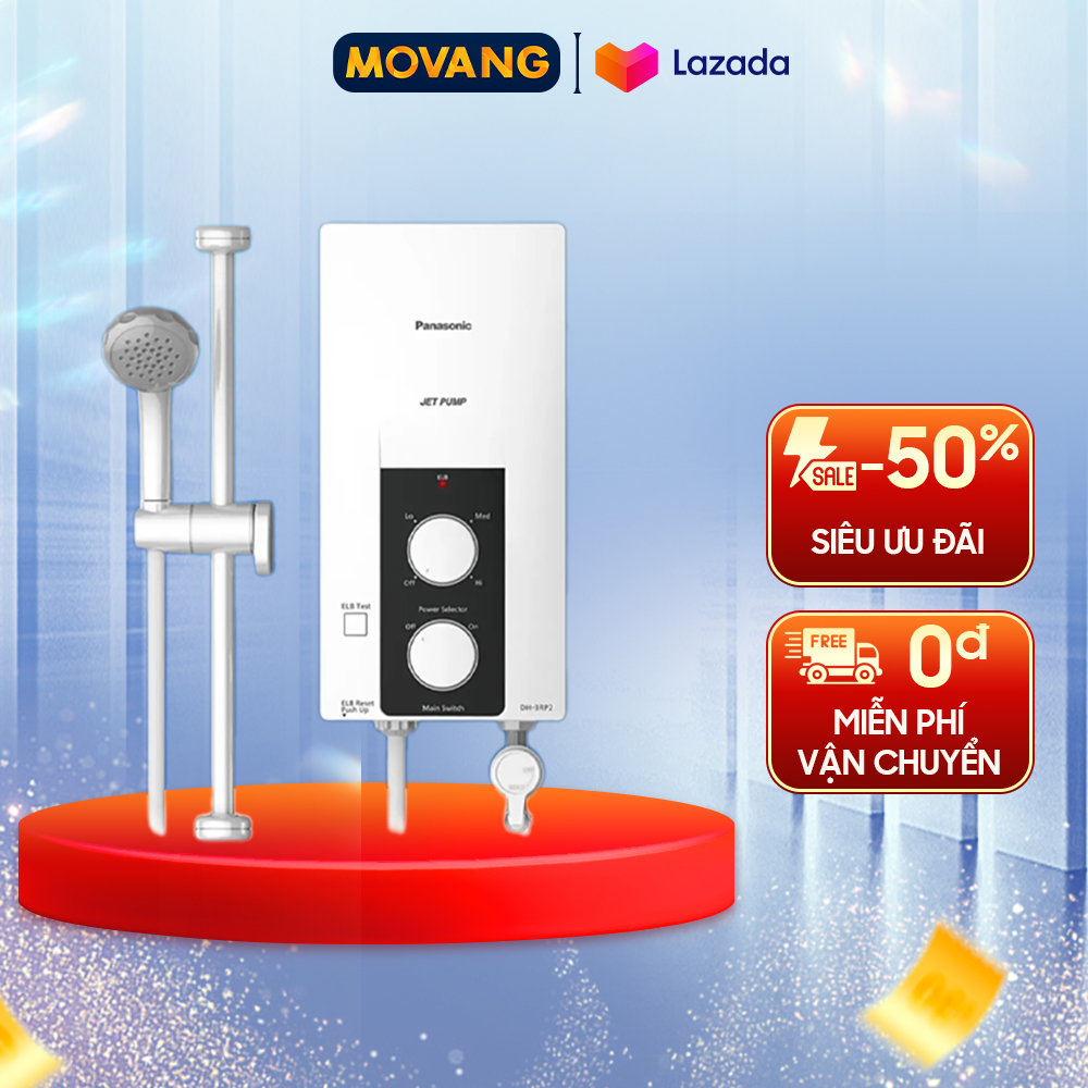 [GIAO TẠI HCM] -  Máy nước nóng Panasonic DH-3RP2VK - Công suất làm nóng 3500 W Không có bình chứa Nhiệt độ tối đa 45 độ C