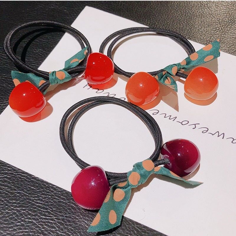 Dây buộc tóc hình trái cherry