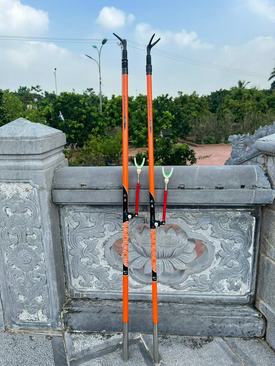 Gác cần cacbon MC cam đủ size