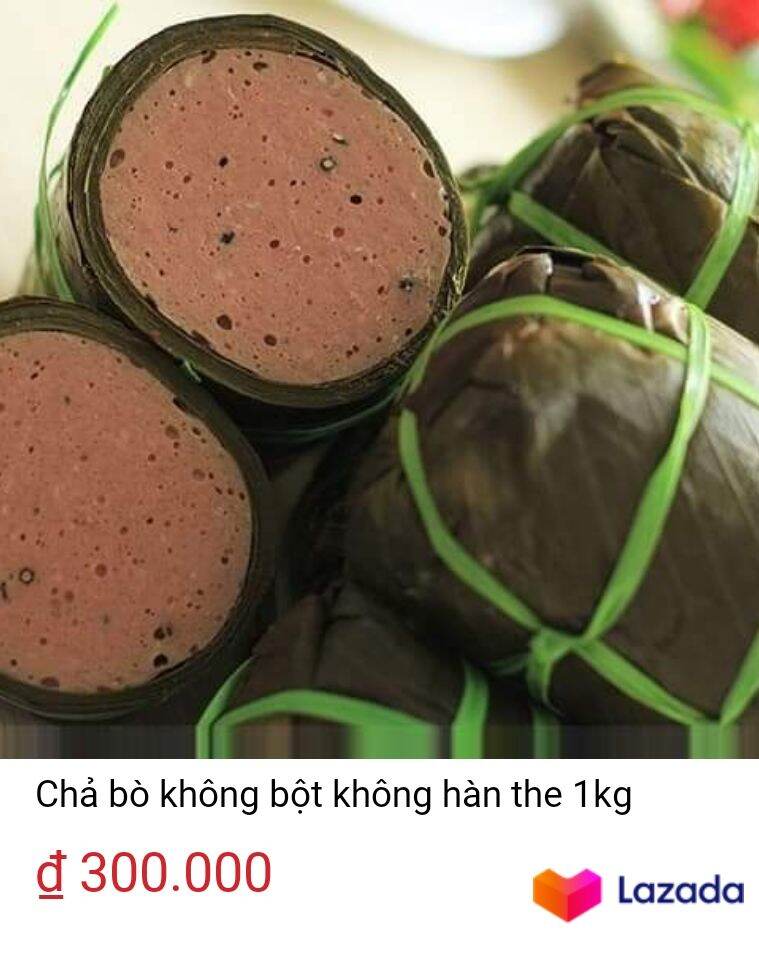 1kg Chả bò thơm ngon đặc sản Xứ Huế, không bột hàn the