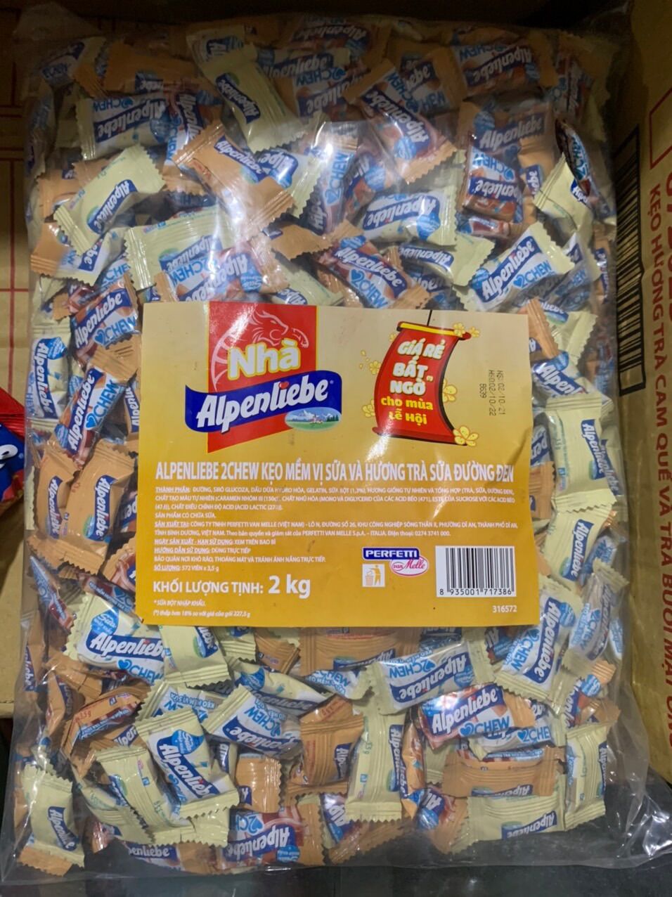 Kẹo mềm 2 chew aLpenlibe 2 kg