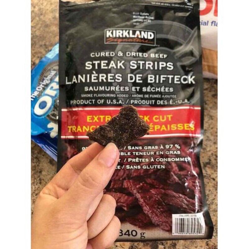 Khô bò Mỹ KIRKLAND STEAK STRIPS 340g