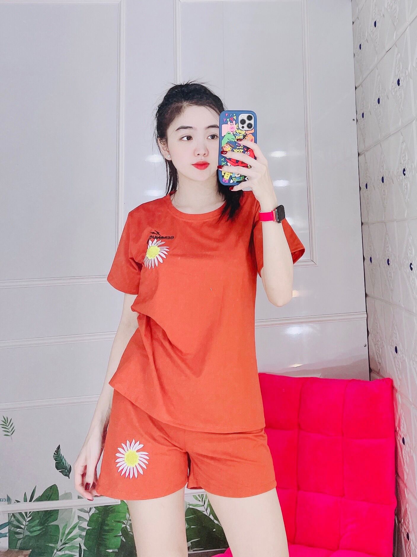 Đồ bộ mặc nhà, set bộ thun đùi, set bộ đùi chất cotton co giản mặc nhà dễ thương form rộng thoải mái bigsize tới 85kg