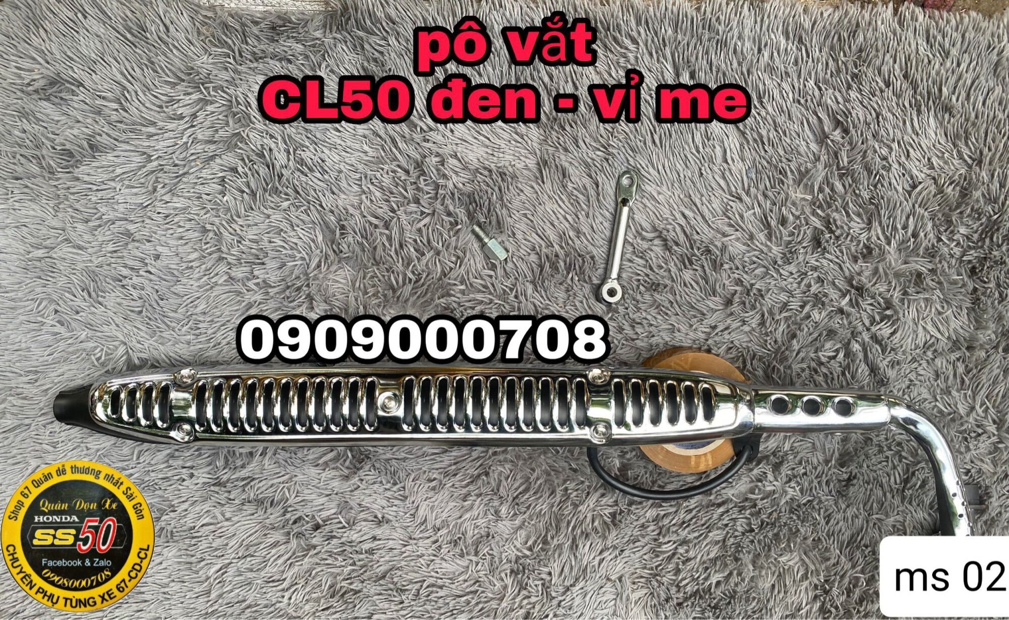 Pô vắt cl50 kèm bass, hàng gia công. dành cho mọi dòng xe 67 - 68 - cd - cl