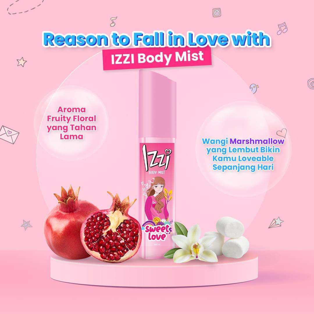 Body mist IZZI màu hồng 100ml