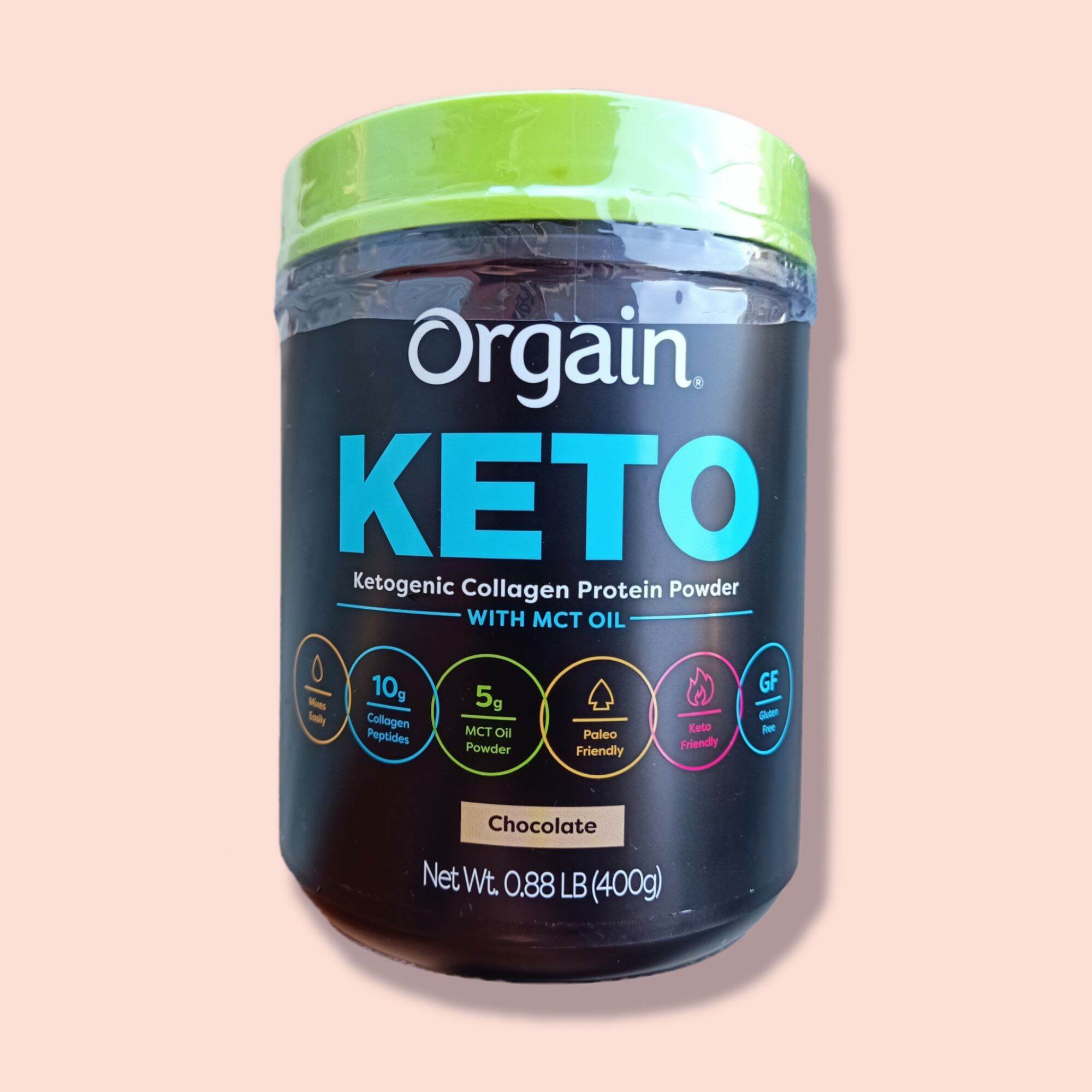 Bột Collagen Protein hữu cơ Orgain Keto Collagen Protein Chocolate 400g