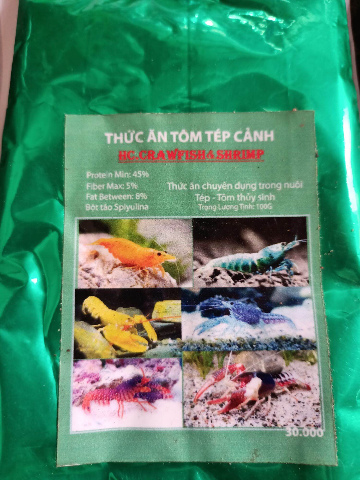 THỨC ĂN CHO TÉP , TÔM , CÁM TÉP , CÁM TÔM ( TÚI 100G )