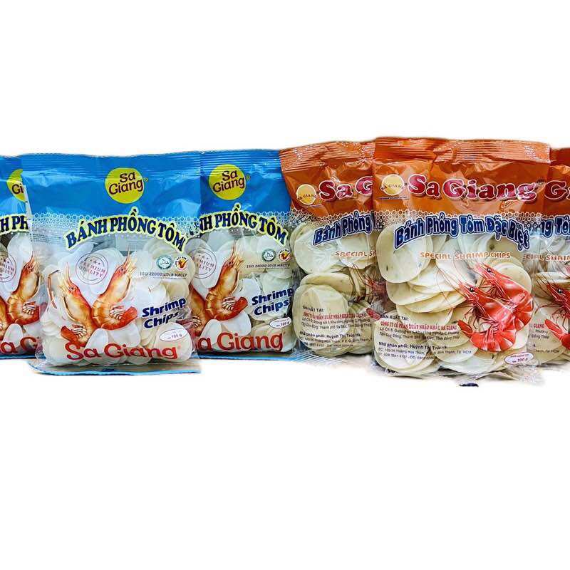 Bánh phồng tôm đặc biệt Sa Giang có tiêu/không tiêu gói