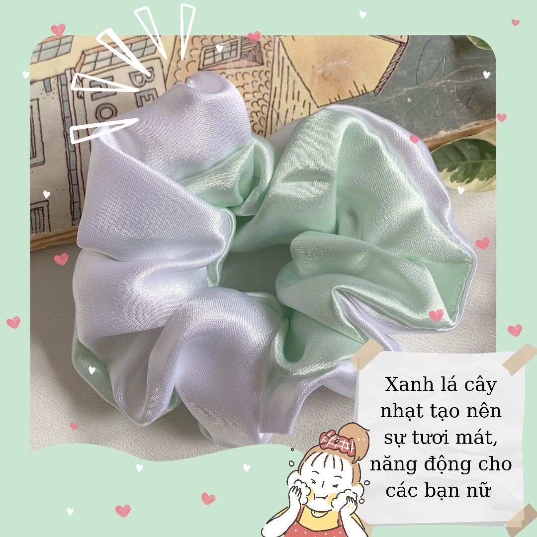 Cột tóc Scrunchies phi bóng cao cấp