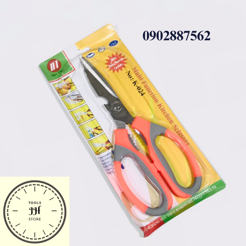 Kéo cắt đa năng k-024 màu cam 5 trong 1 tiện lợikéo cắt đa năng k-024 màu cam 5 trong 1 tiện lợi