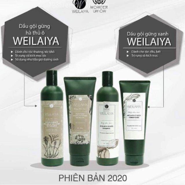 Bộ dầu gội xả Gừng Weilaiya