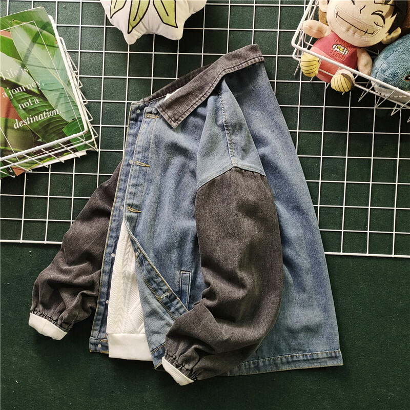 Áo Khoác Bò Đẹp Trai Mẫu Mới Mùa Xuân Thu Áo Jacket Bò Phối Màu Thương