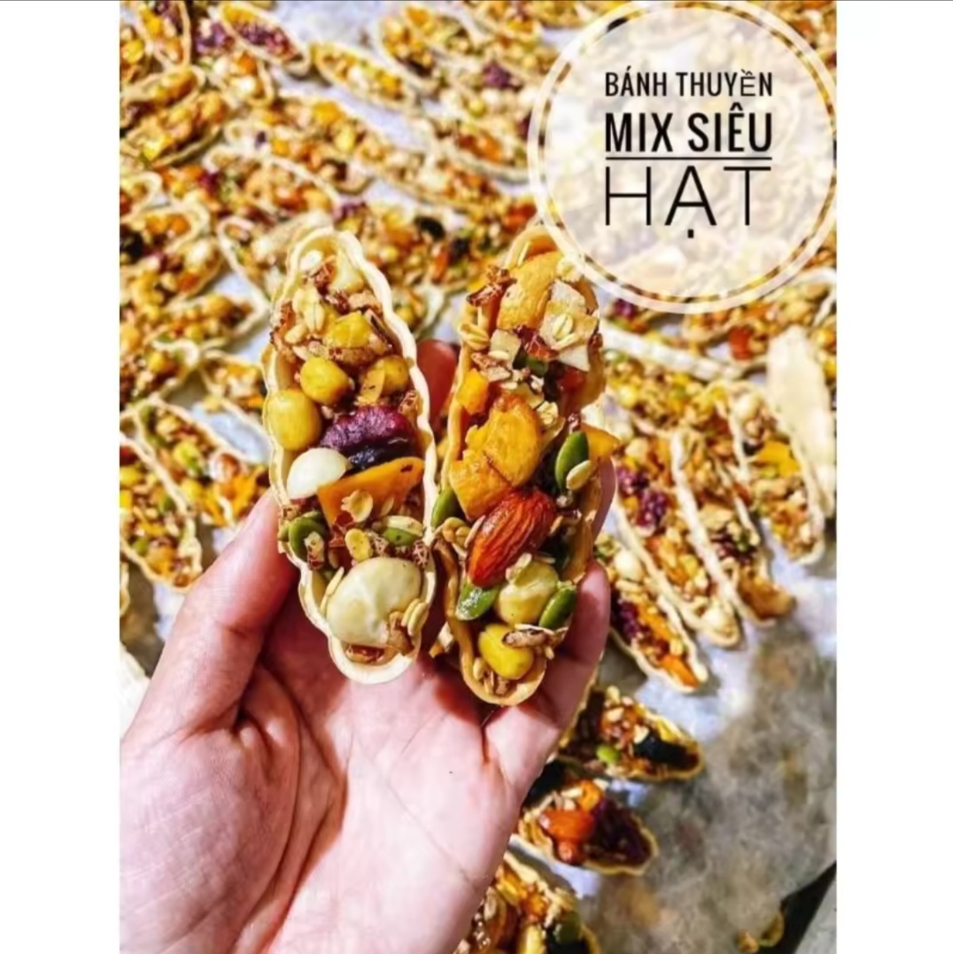 500mg bánh thuyền mix hạt