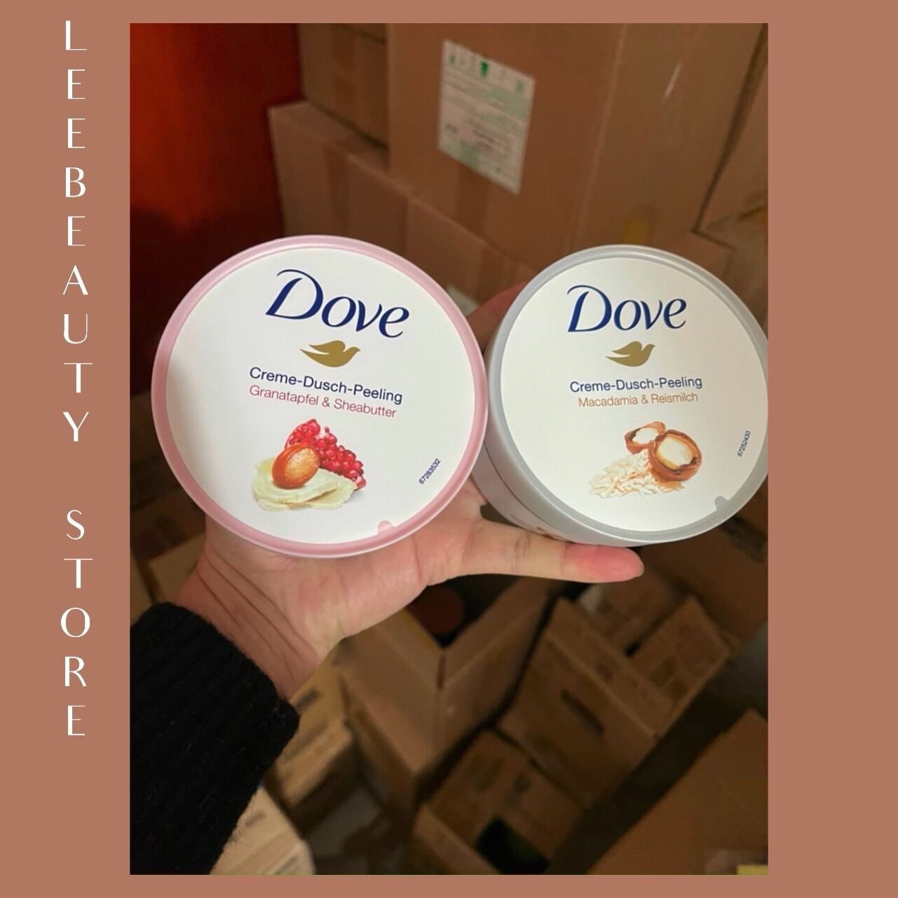 Tẩy da chết Body Dove Creme Dusch Peeling bản Đức 225ml