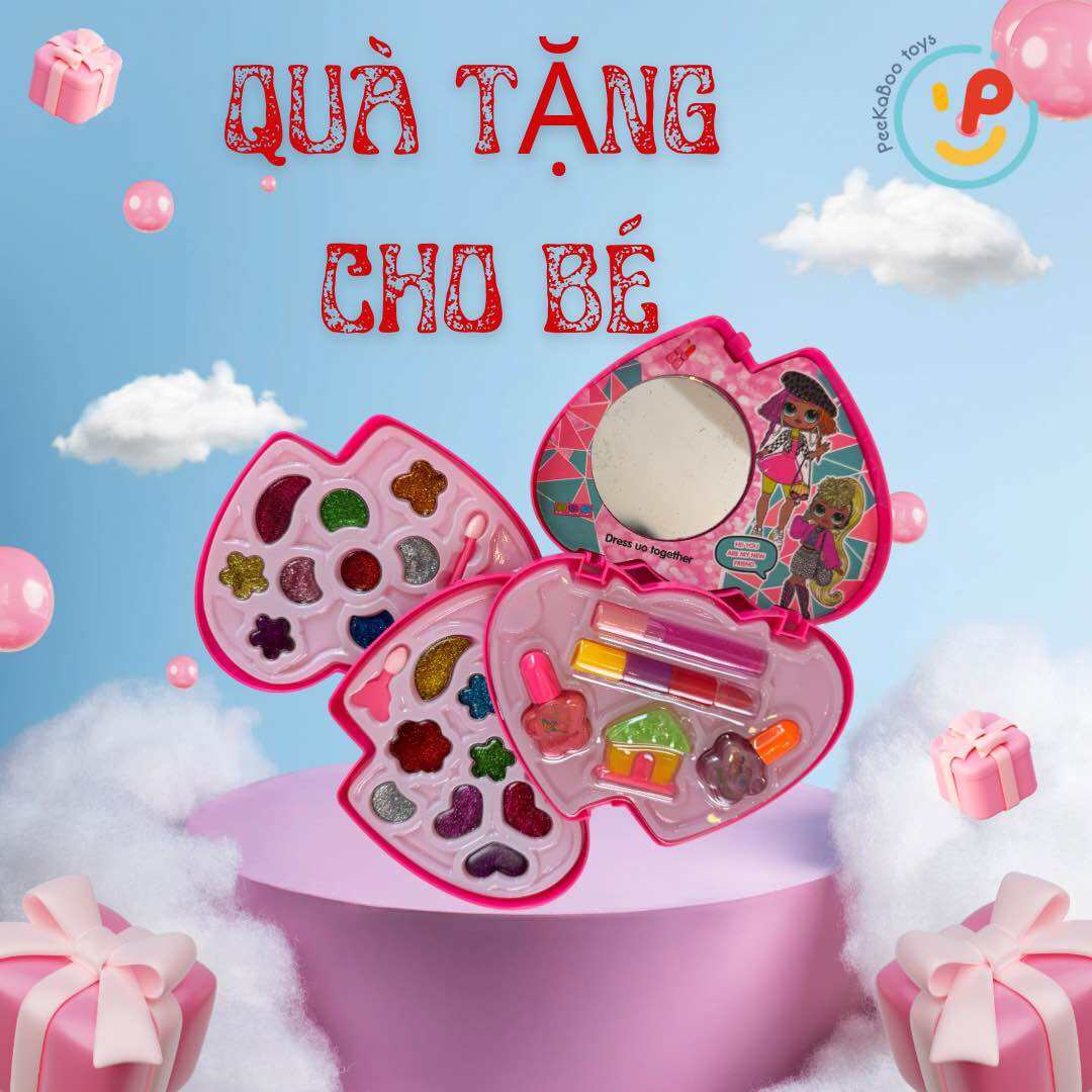 Bộ make up set phấn trang điểm 3008-2 cho bé gái đồ chơi trẻ em Peekaboo Toys