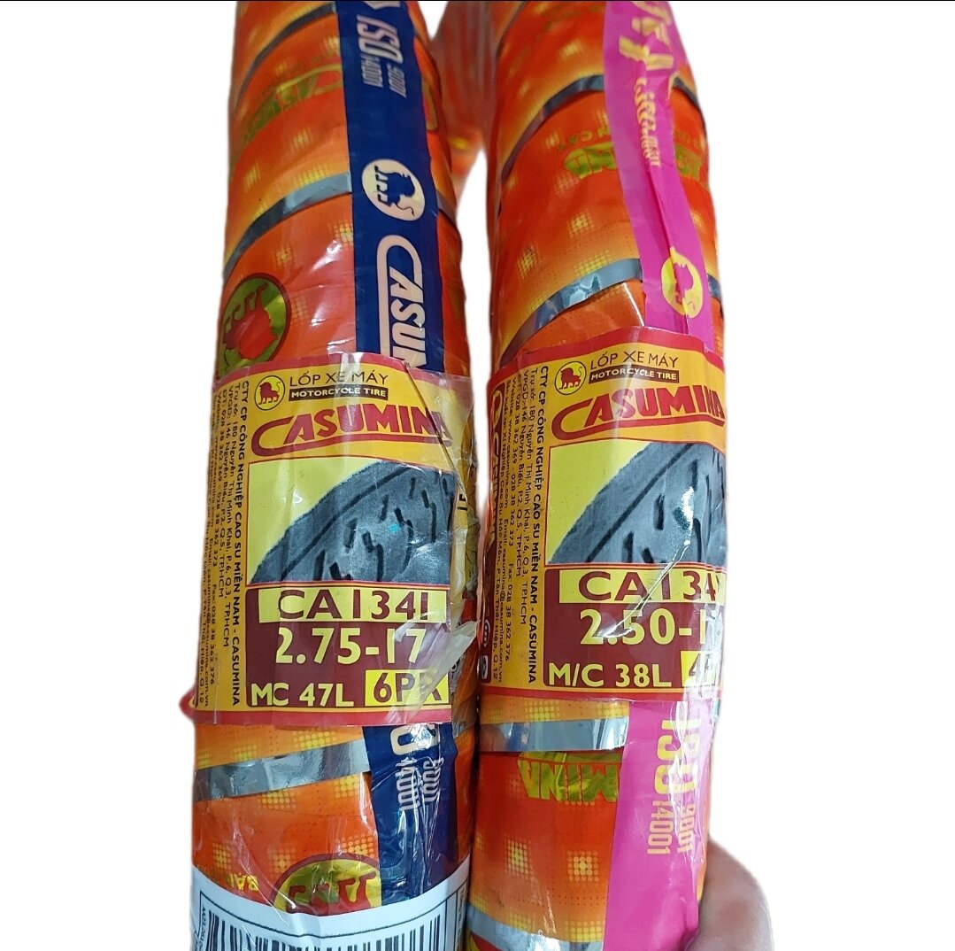 Cặp lốp (2.50-17 và 2.75-17) lắp cho xe jupiter, sirius, future, wrs có sử dụng săm.