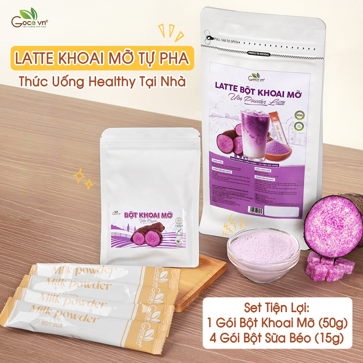 Latte bột khoai mỡ Goce - Túi 110g