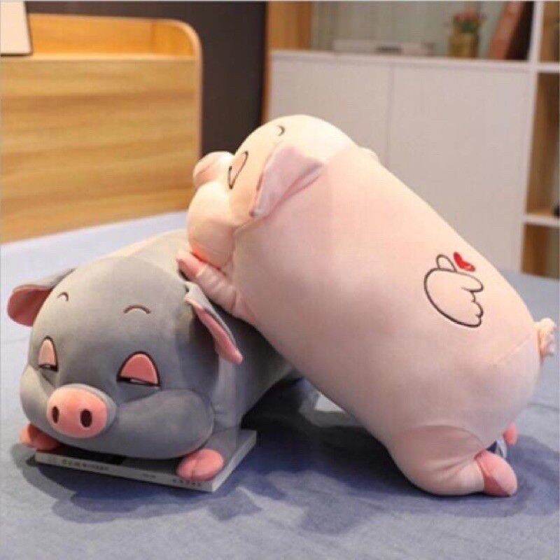 Gấu bông cute heo phê cần - heo lim dim- gấu bông con heo đờ đẫn mềm dễ thương