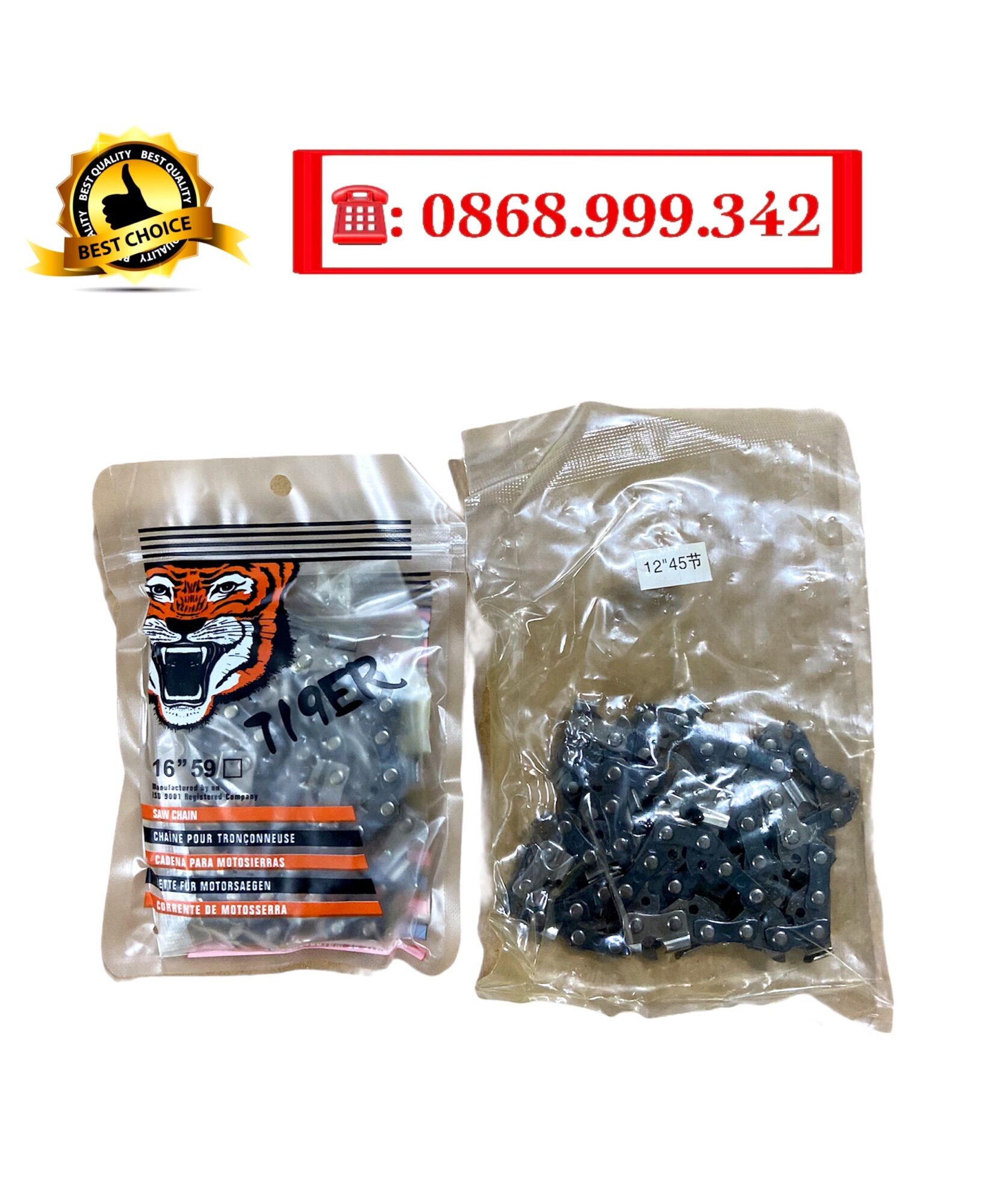 Dây lam gắn lưỡi cưa xích gắn máy mài Tiger hàng đẹp - xích lắp lam cưa máy mài