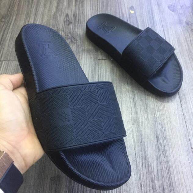 Dép  Lê VL kẻ ô Đen